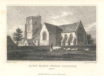 print of St Mary's church, Chartham