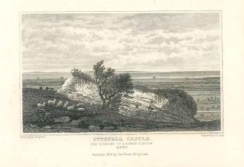 print of Studfall (Lympne) castle