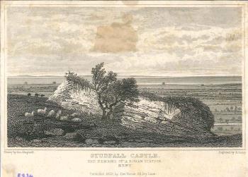 print of Studfall (Lympne) castle