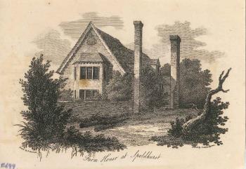 print of a farmhouse at Speldhurst