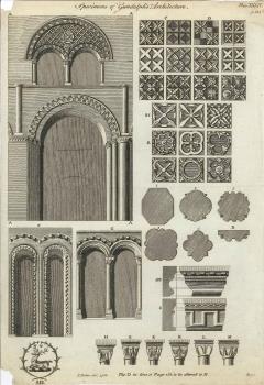 print of Rochester cathedral details