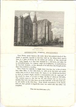 print of Rochester Cathedral tower