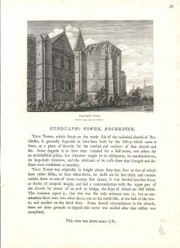 print of Rochester Cathedral tower