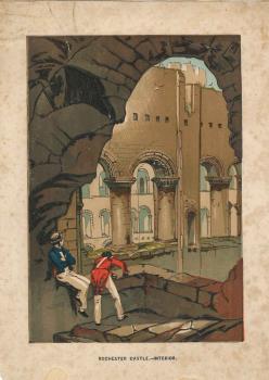 print of Rochester castle interior