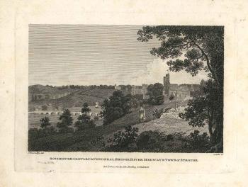 engraving of Rochester from the south