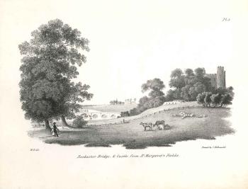 print of Rochester Bridge & Castle