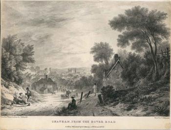 print of Chatham from the Dover Road