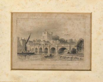 engraving of Rochester bridge