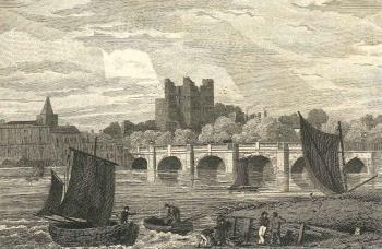 print of Rochester bridge