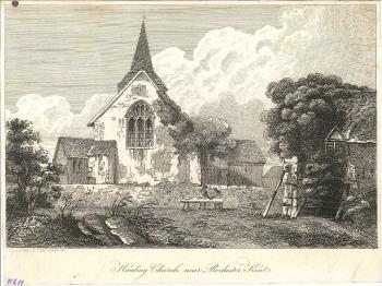 print of Halling church