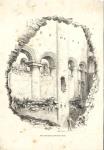 print of Rochester castle keep interior