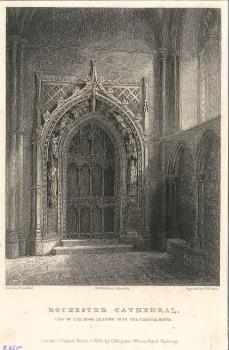 print of Rochester cathedral doorway