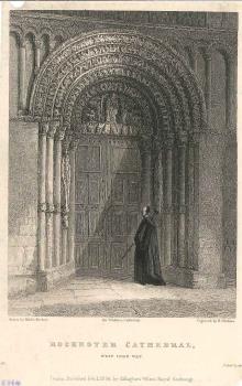 print of Rochester cathedral doorway