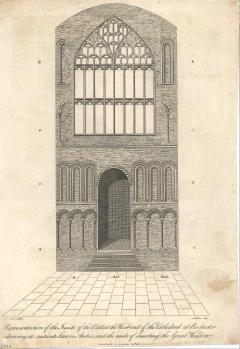 print of Rochester cathedral west end