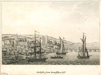 print of Rochester from Frindsbury