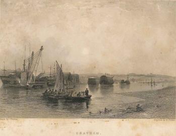 print of Chatham in circa 1837