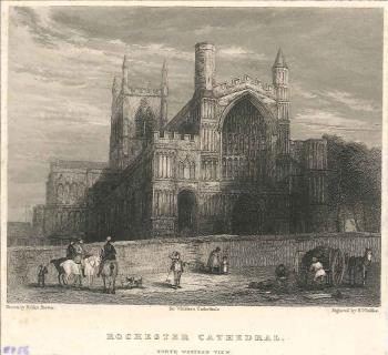 print of Rochester Cathedral