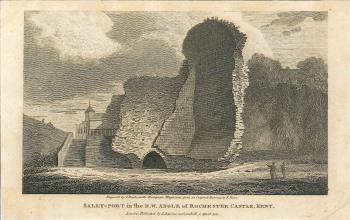 print of Rochester castle sally port