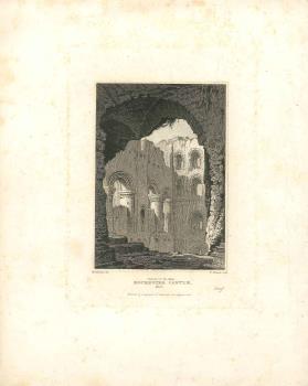 print of Rochester castle interior