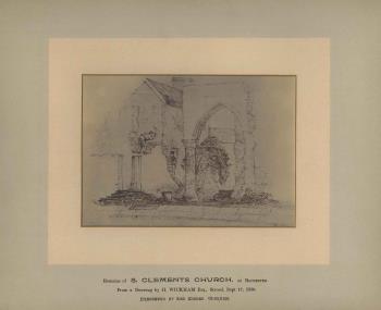 print of St Clement's Church, Rochester