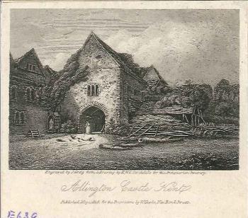 print of Allington castle courtyard