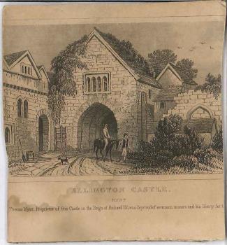 print of Allington castle courtyard