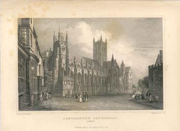 print of Canterbury cathedral