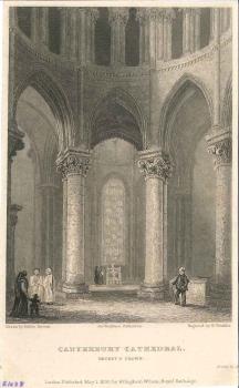 print of Canterbury cathedral interior
