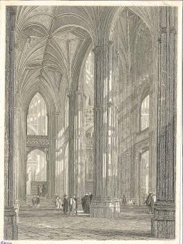 print of Canterbury cathedral interior