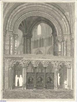 print of Canterbury cathedral interior