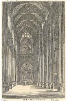 print of Canterbury cathedral interior