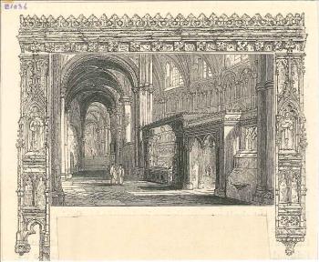 print of Canterbury cathedral interior