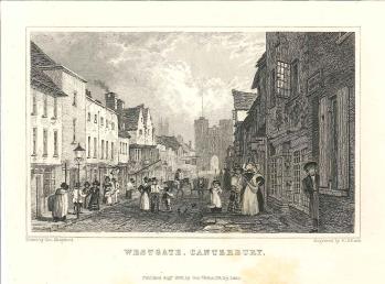 print of Westgate, Canterbury