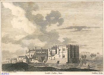 print of Leeds castle