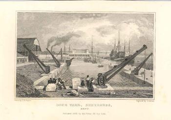 print of Sheerness dockyard