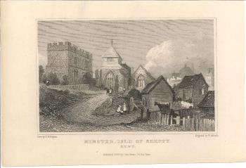 print of Minster church, Sheppey
