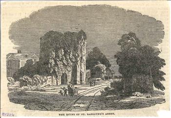 print of St Radigund's Abbey, Dover