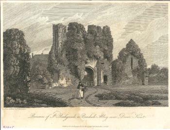 print of St Radigund's Abbey, Dover