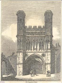 print of St Augustine's gate, Canterbury