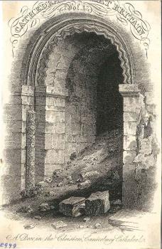 print of Canterbury cathedral cloisters