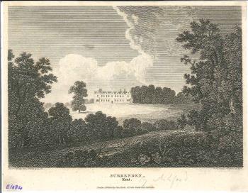 print of Surrenden House, near Ashford