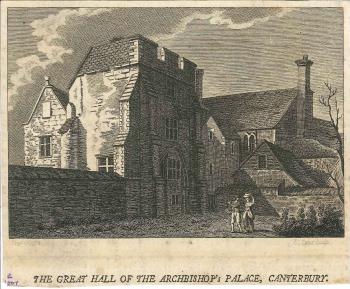 print of Archbishop's palace, Canterbury