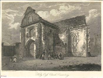 print of Holy Cross church, Canterbury
