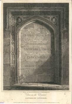 print of Canterbury cathedral doorway