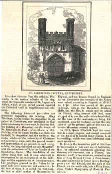 print of St Augustine's gate, Canterbury