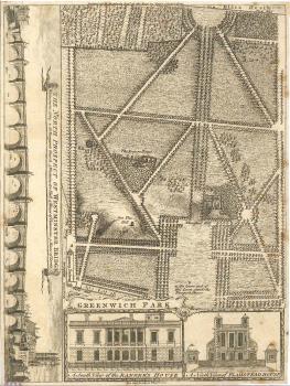 print of Greenwich Park & Westminster Br