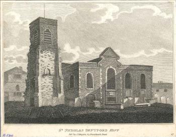 print of Deptford church