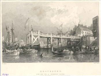 print of Gravesend pier
