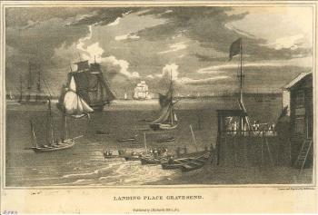 print of Gravesend landing place