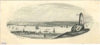 print of a view above Gravesend
